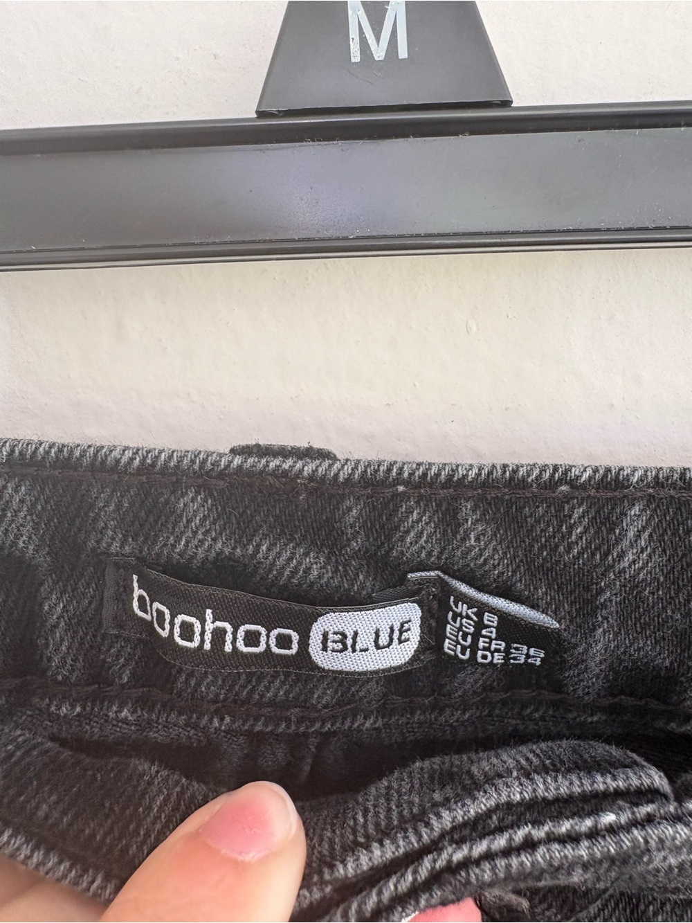 Boohoo Black Denim Cargo Jeans Women’s US 4 Utility Jogger Pants High Rise Y2K - Picture 4 of 5